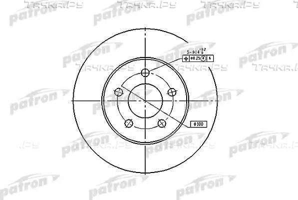 Тормозной диск Patron. Артикул PBD5371