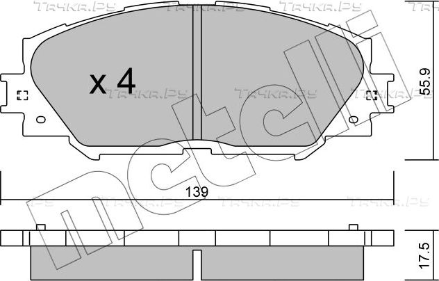 Тормозные колодки Metelli. Артикул 22-0747-0