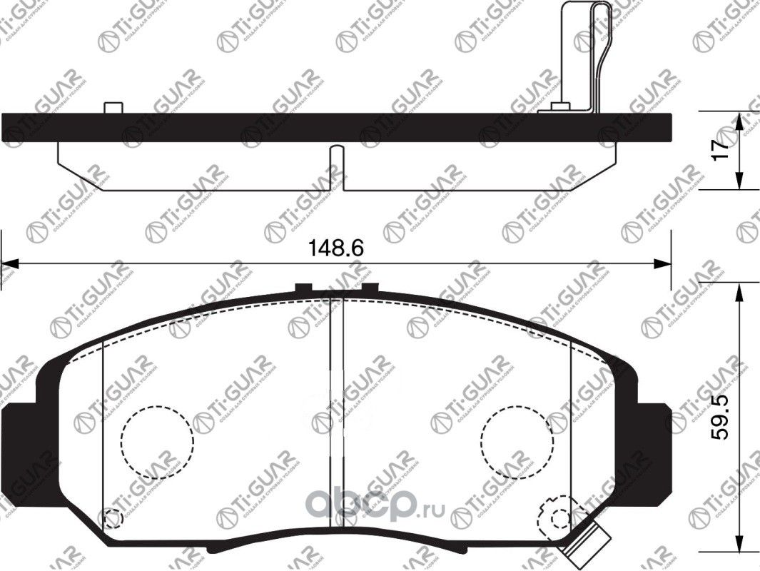 Тормозные колодки (TI-Guar). Артикул TG613