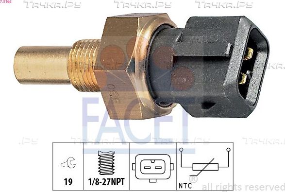 Датчик температуры охлаждающей жидкости Facet Made in Italy - OE Equivalent для Ford Transit V 1994-2000. Артикул 7.3165