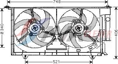 Вентилятор радиатора двигателя AVA. Артикул CN7525