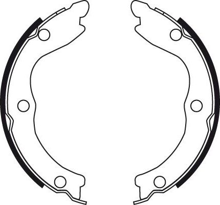 Тормозные колодки (стояночная тормозная система) TRW задние для Nissan X-Trail T30 2001-2013. Артикул GS8710