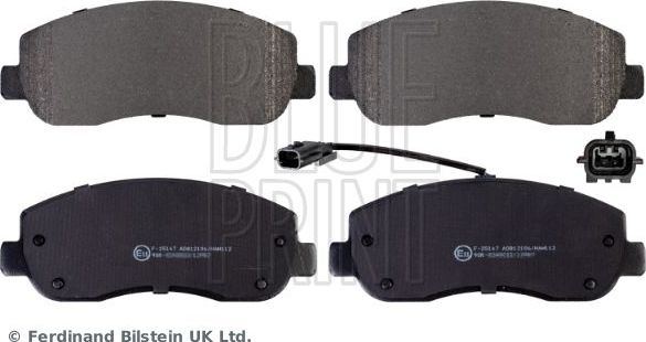 Тормозные колодки Blue Print. Артикул ADN142156