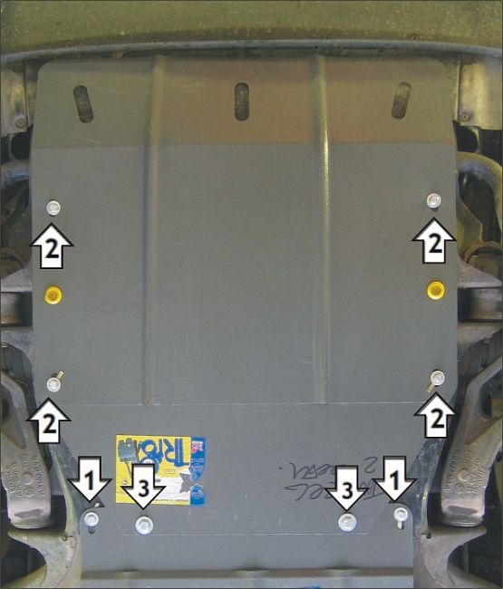 Защита Мотодор для КПП Volkswagen Touareg 2003-2010. Артикул 02711
