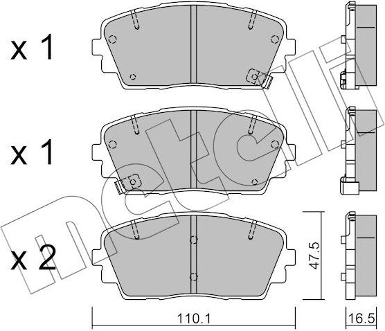 Тормозные колодки Metelli. Артикул 22-0941-0