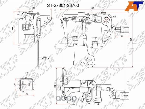 Катушка зажигания KIA CERATO 04-SPORTAGE 04- HYUN (SAT). Артикул ST2730123700
