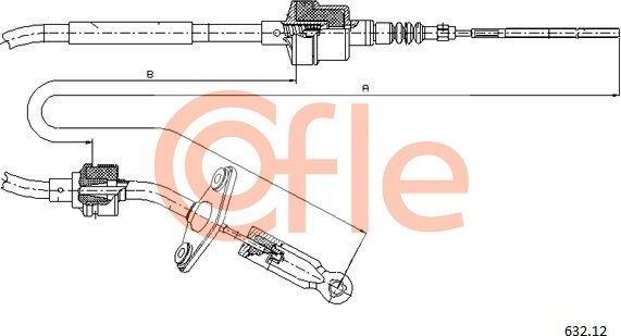 Трос сцепления Cofle для Fiat Palio I 1996-2012. Артикул 92.632.12