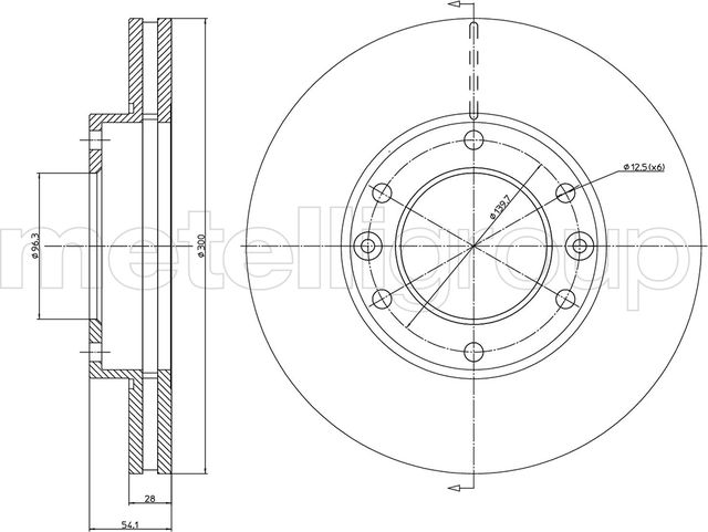 Тормозной диск Metelli. Артикул 23-1174C