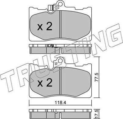 Тормозные колодки Trusting. Артикул 815.0
