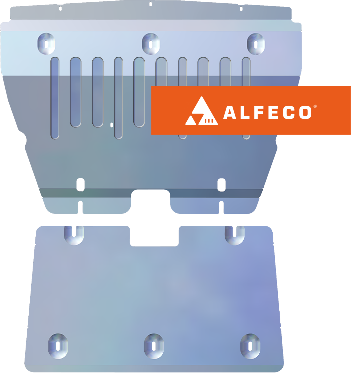 Защита алюминиевая Alfeco для картера и радиатора BMW 1-серия E81 2007-2011. Артикул ALF.34.14 AL4