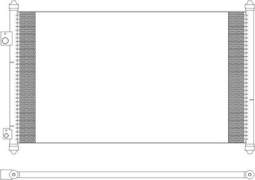 Радиатор кондиционера (конденсатор) Sakura для Honda Civic VII 2000-2005. Артикул 5211-9817