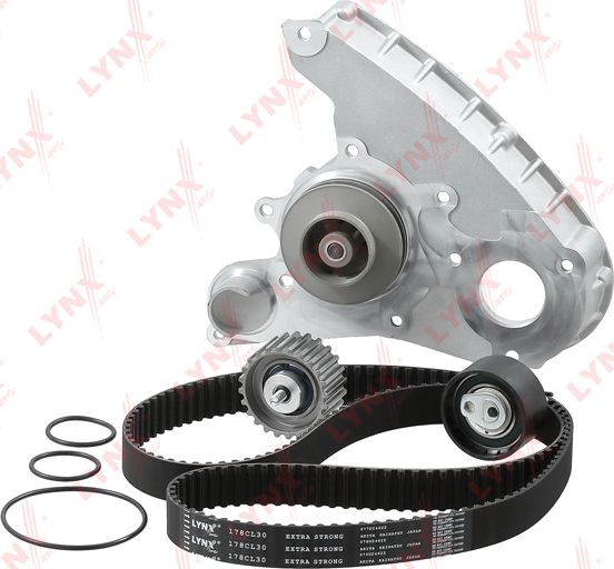 Помпа (водяной насос) с комплектом ремня ГРМ LYNXauto для Fiat Ducato II 2002-2006. Артикул PW-1358