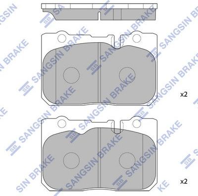 Тормозные колодки Sangsin Hi-Q передние для Lexus LS II 1994-2000. Артикул SP4159