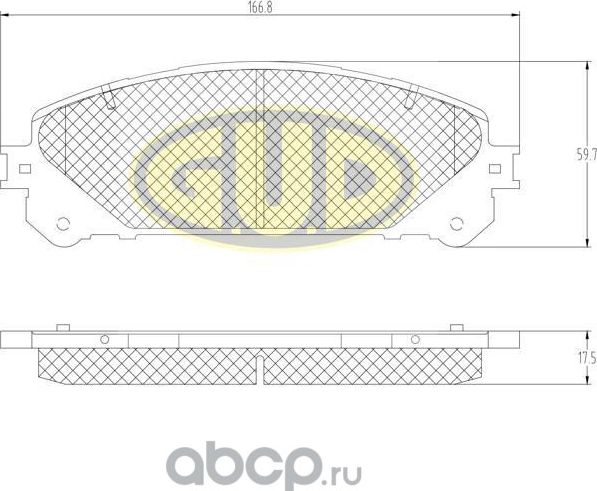 КОЛОДКИ ТОРМОЗНЫЕ ДИСКОВЫЕ (G.u.d). Артикул GBP131200