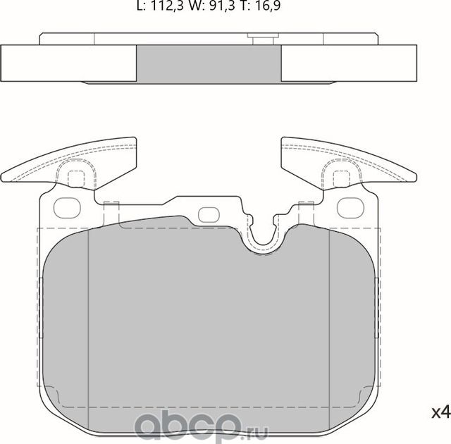 Колодки тормозные дисковые противоскрипная пластина в компл (Avantech). Артикул AV066