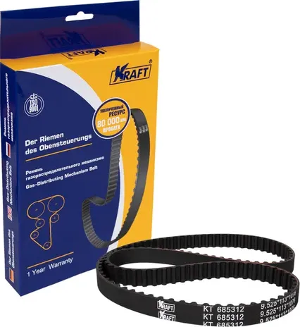 Ремень ГРМ ВАЗ 2190 (8 клап.) KRAFT (113*1076) KT 685312 Kraft. Артикул KT685312