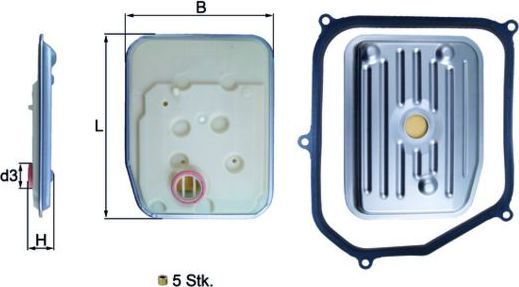 Фильтр АКПП Mahle-Knecht для Mercedes-Benz V-Класс I (W638) 1996-2003. Артикул HX 147KIT