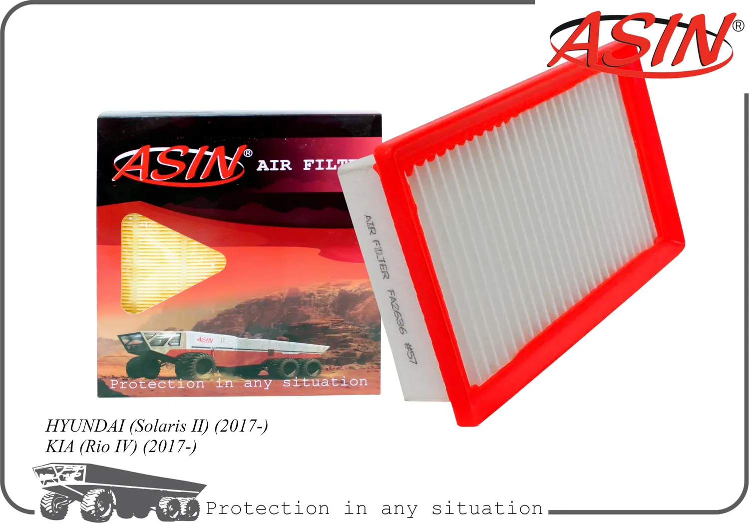 Фильтр воздушный (Asin). Артикул ASINFA2636