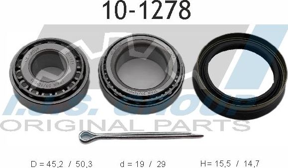 Ступичный подшипник (комплект) IJS Group. Артикул 10-1278