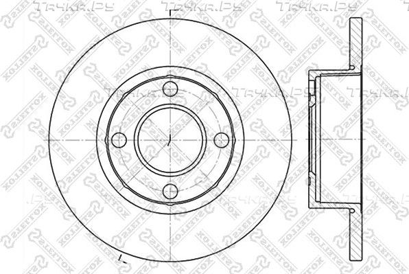 Тормозной диск Stellox передний для Audi 80 V (B4) 1991-1996. Артикул 6020-4737-SX