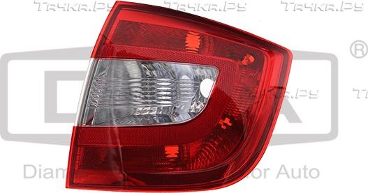 Фонарь задний DPA правый для Skoda Rapid I 2012-2019. Артикул 99451787002
