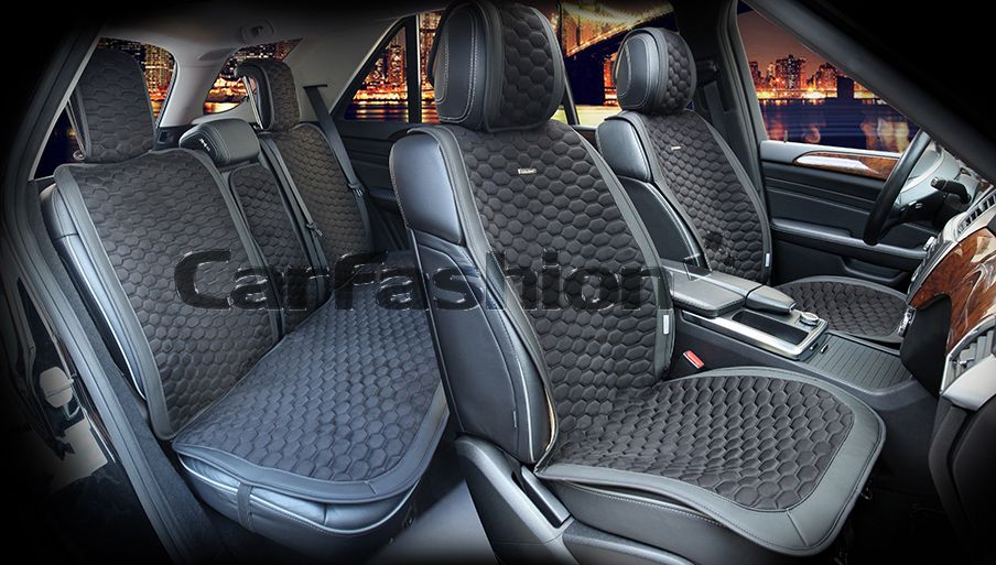 Накидки универсальные CarFashion Capri Plus для авто, цвет Черный/Черный/Черный. Артикул 22241