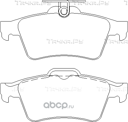 Тормозные колодки Mazda задние для Mazda 5 I (CR) 2005-2010. Артикул C2Y32648ZA