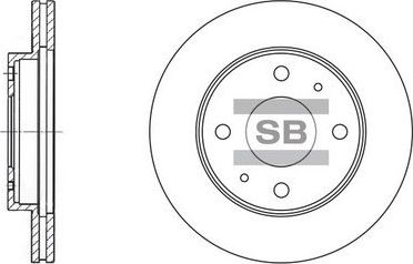 Тормозной диск Sangsin Hi-Q передний для Hyundai Sonata III 1993-1998. Артикул SD1042