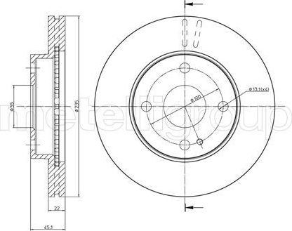 Тормозной диск Trusting передний для Mazda Demio I (DW) 1998-2003. Артикул DF234