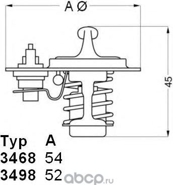 349888D WAHLER Термостат Wahler. Артикул 349888D
