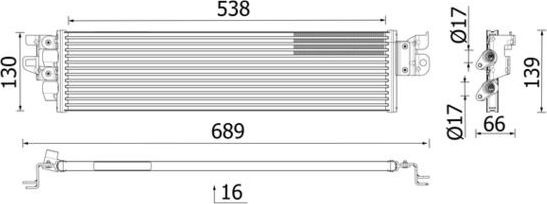 Радиатор масляный (маслоохладитель) для АКПП Mahle Premium. Артикул CLC 328 000P