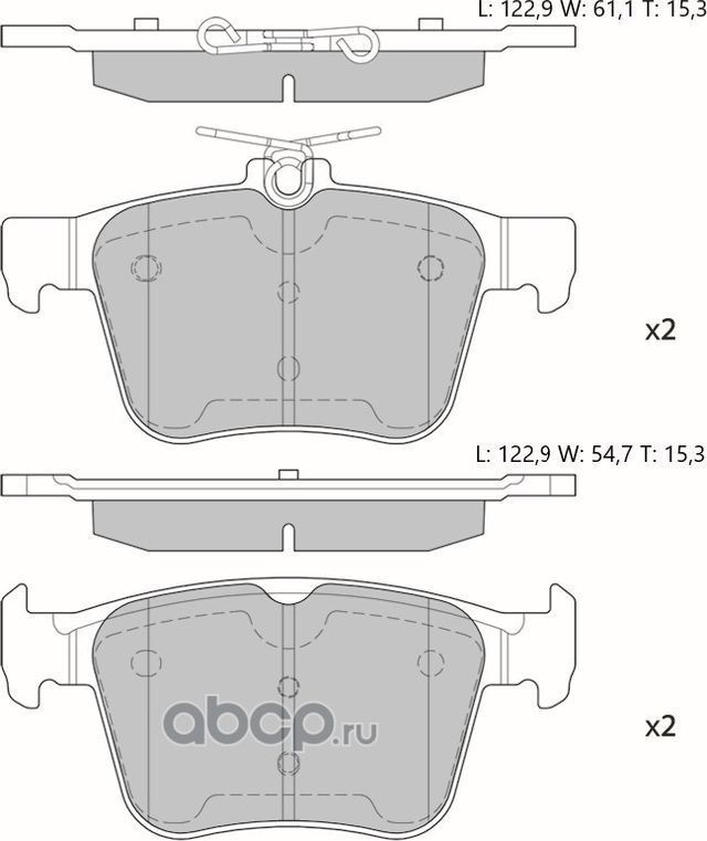 Колодки тормозные дисковые Avantech (противоскрипная пластина в компл.). Артикул AV1218