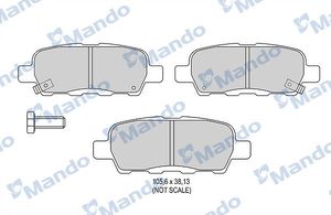Тормозные колодки Mando задние для Nissan X-Trail T32 2013-2025. Артикул MBF016003