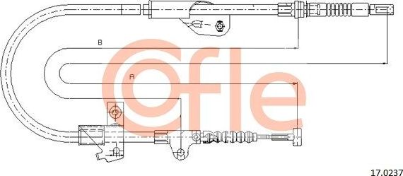 Трос ручника (тросик ручного тормоза) Cofle. Артикул 92.17.0237