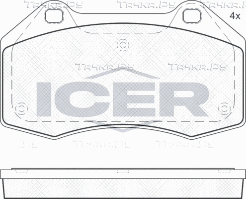 Тормозные колодки Icer передние для Renault Grand Scenic II 2004-2009. Артикул 181679