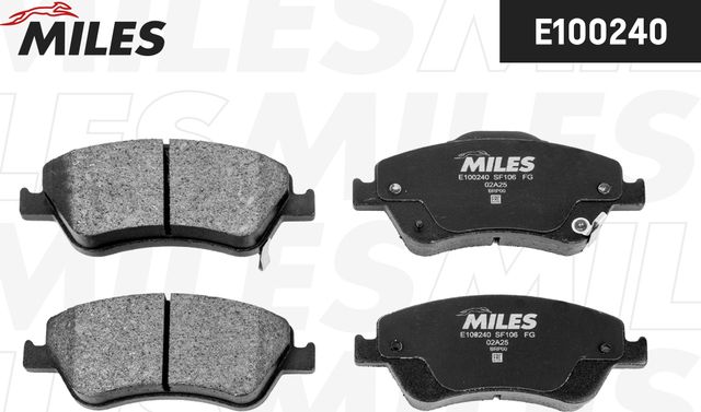 Тормозные колодки Miles (Semi-Metallic). Артикул E100240