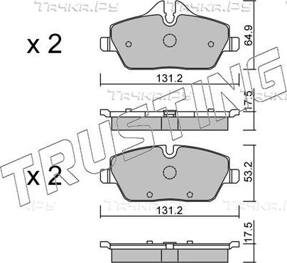 Тормозные колодки Trusting передние для MINI Cabrio II (R57) 2008-2015. Артикул 680.0