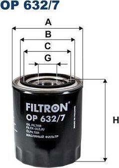 Масляный фильтр Filtron. Артикул OP 632/7