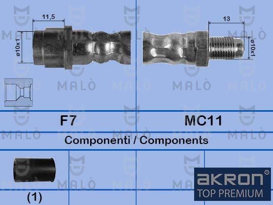 Тормозной шланг Malò. Артикул 80808