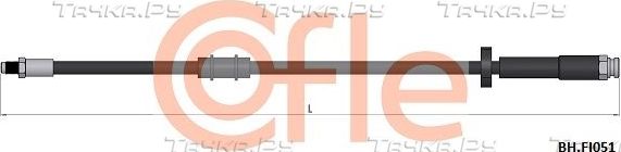 Тормозной шланг Cofle передний для Citroen Jumper I 2000-2002. Артикул 92.BH.FI051