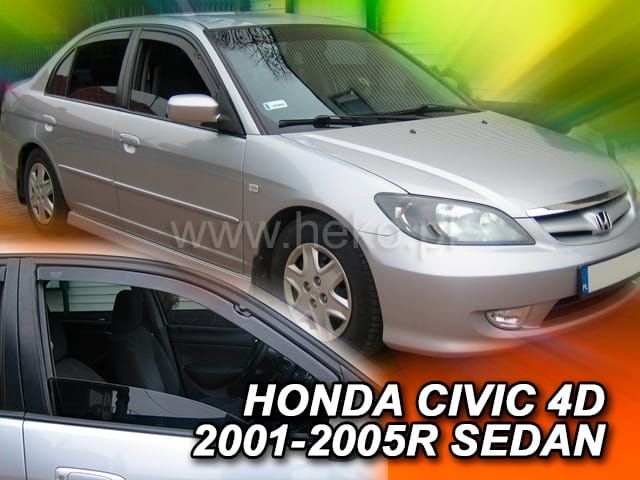 Дефлекторы Heko для окон (передняя пара) Honda Civic VII седан 2001-2006. Артикул 17111