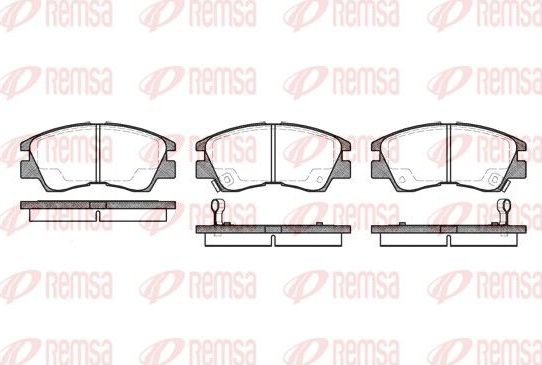 Тормозные колодки Remsa передние для Mitsubishi L200 III 1996-2007. Артикул 0275.02