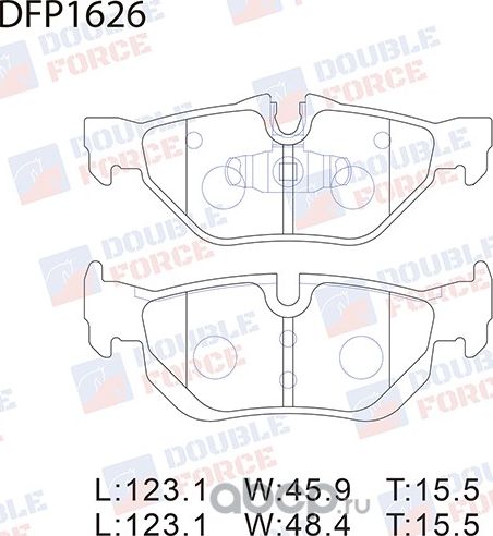 Колодки тормозные дисковые (Double Force) Double Force. Артикул DFP1626