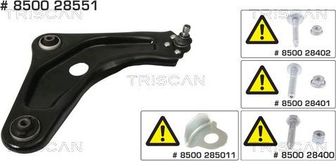 Поперечный рычаг Triscan. Артикул 8500 28551