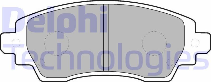 Тормозные колодки Delphi (Low-Metallic). Артикул LP1560