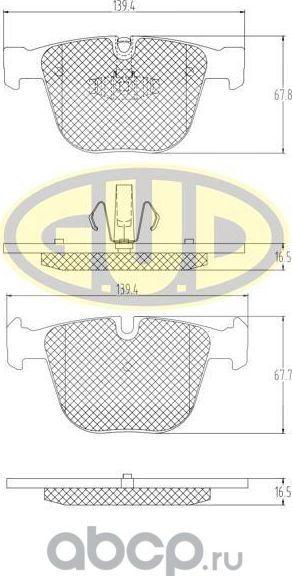 КОЛОДКИ ТОРМ ЗАДН BWM 5 GRAN TURISMO 09-/BMW 7 08 (G.u.d). Артикул GBP089220