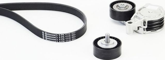 Приводной ремень поликлиновой с роликами (комплект) ContiTech для MINI Cabrio III (F57) 2014-2026. Артикул 6PK1715K2