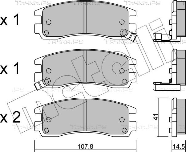 Тормозные колодки Metelli. Артикул 22-0697-0