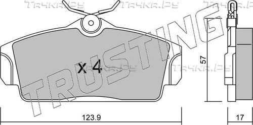 Тормозные колодки Trusting передние для Nissan Primera P11 1996-2002. Артикул 314.0