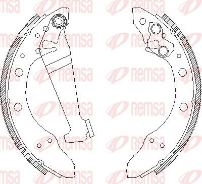 Тормозные колодки Remsa задние для Geely MR 2005-2009. Артикул 4046.01